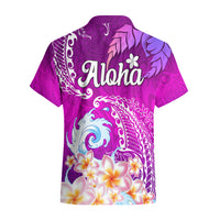 Hawaii Plumeria Flower Hawaiian Shirt Plumeria FLowers And Polynesian Pattern - Wonder Print Shop