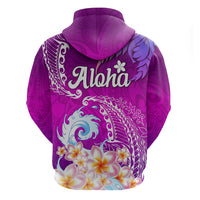 Hawaii Plumeria Flower Hoodie Plumeria FLowers And Polynesian Pattern - Wonder Print Shop
