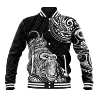 Hawaii Polynesian Baseball Jacket Gorila Tatoo Polynesian Style - Wonder Print Shop