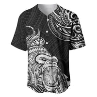 Hawaii Polynesian Baseball Jersey Gorila Tatoo Polynesian Style - Wonder Print Shop