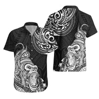Hawaii Polynesian Hawaiian Shirt Gorila Tatoo Polynesian Style - Wonder Print Shop