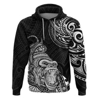Hawaii Polynesian Hoodie Gorila Tatoo Polynesian Style - Wonder Print Shop