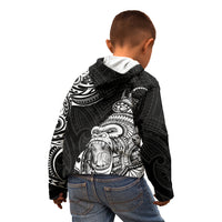 Hawaii Polynesian Kid Hoodie Gorila Tatoo Polynesian Style - Wonder Print Shop