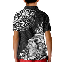 Hawaii Polynesian Kid Polo Shirt Gorila Tatoo Polynesian Style - Wonder Print Shop