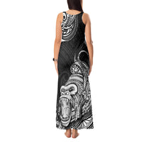 Hawaii Polynesian Tank Maxi Dress Gorila Tatoo Polynesian Style - Wonder Print Shop