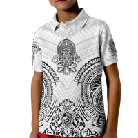 Hawaii Polynesian Kid Polo Shirt Warrior symbol - Wonder Print Shop