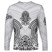 Hawaii Polynesian Long Sleeve Shirt Warrior symbol - Wonder Print Shop
