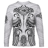 Hawaii Polynesian Long Sleeve Shirt Warrior symbol - Wonder Print Shop