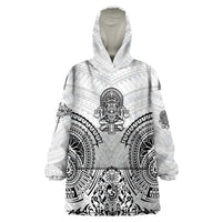 Hawaii Polynesian Wearable Blanket Hoodie Warrior symbol - Wonder Print Shop