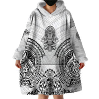 Hawaii Polynesian Wearable Blanket Hoodie Warrior symbol - Wonder Print Shop