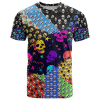 Skull Pattern T Shirt Colorful Skull Pattern Mix - Wonder Print Shop