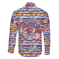 Haiti Christmas Family Matching Short Sleeve Bodycon Dress and Hawaiian Shirt with Blue Red Yellow Xmas Santa Sleigh and Coat of Arms - Wonder Print Shop