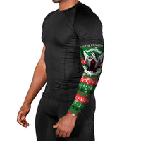 Sudan Christmas Arm Sleeves with Green Red Xmas Camel Snowflake and Coat of Arms - Wonder Print Shop