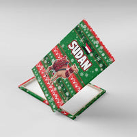 Sudan Christmas Canvas Wall Art with Green Red Xmas Camel Snowflake and Coat of Arms - Wonder Print Shop