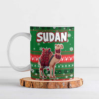 Sudan Christmas Ceramic Mug with Green Red Xmas Camel Snowflake and Coat of Arms - Wonder Print Shop