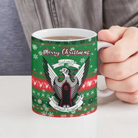 Sudan Christmas Ceramic Mug with Green Red Xmas Camel Snowflake and Coat of Arms - Wonder Print Shop