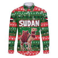 Sudan Christmas Family Matching Puletasi and Hawaiian Shirt with Green Red Xmas Camel Snowflake and Coat of Arms - Wonder Print Shop