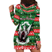 Sudan Christmas Hoodie Dress with Green Red Xmas Camel Snowflake and Coat of Arms - Wonder Print Shop