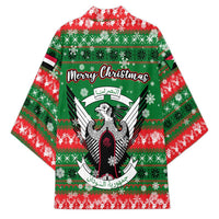 Sudan Christmas Kimono with Green Red Xmas Camel Snowflake and Coat of Arms - Wonder Print Shop