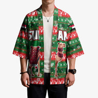 Sudan Christmas Kimono with Green Red Xmas Camel Snowflake and Coat of Arms - Wonder Print Shop