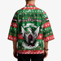 Sudan Christmas Kimono with Green Red Xmas Camel Snowflake and Coat of Arms - Wonder Print Shop