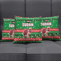 Sudan Christmas Pillow Cover with Green Red Xmas Camel Snowflake and Coat of Arms - Wonder Print Shop