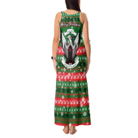 Sudan Christmas Tank Maxi Dress with Green Red Xmas Camel Snowflake and Coat of Arms - Wonder Print Shop