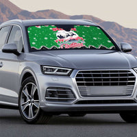 Sudan Christmas Auto Sun Shade with Red Green Black Xmas Santa Sleigh and Map - Wonder Print Shop
