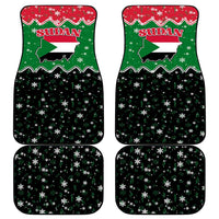 Sudan Christmas Car Mats with Red Green Black Xmas Santa Sleigh and Map - Wonder Print Shop