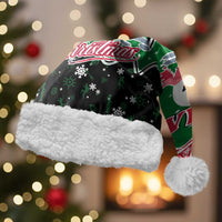 Sudan Christmas Santa Hat with Red Green Black Xmas Santa Sleigh and Map - Wonder Print Shop