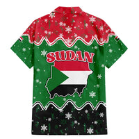 Sudan Christmas Family Matching Mermaid Dress and Hawaiian Shirt with Red Green Black Xmas Santa Sleigh and Map - Wonder Print Shop