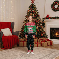 Sudan Christmas Pajama Set with Red Green Black Xmas Santa Sleigh and Map - Wonder Print Shop
