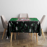Sudan Christmas Tablecloth with Red Green Black Xmas Santa Sleigh and Map - Wonder Print Shop