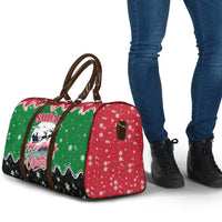 Sudan Christmas Travel Bag with Red Green Black Xmas Santa Sleigh and Map - Wonder Print Shop