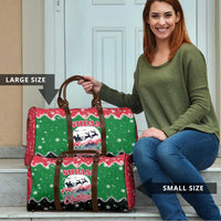 Sudan Christmas Travel Bag with Red Green Black Xmas Santa Sleigh and Map - Wonder Print Shop