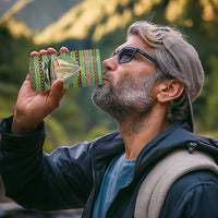 Saint Kitts and Nevis Christmas 4 in 1 Can Cooler Tumbler with Green Red Black Xmas Sailboat and Map - Wonder Print Shop