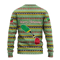 Saint Kitts and Nevis Christmas Ugly Christmas Sweater with Green Red Black Xmas Sailboat and Map - Wonder Print Shop