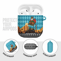 Afghanistan Christmas AirPods Case with Santa on Flying Carpet Mosque Camels and Desert Sunset Design - Wonder Print Shop