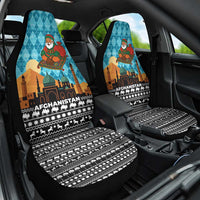 Afghanistan Christmas Car Seat Cover with Santa on Flying Carpet Mosque Camels and Desert Sunset Design - Wonder Print Shop