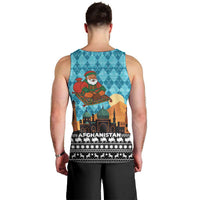 Afghanistan Christmas Men Tank Top with Santa on Flying Carpet Mosque Camels and Desert Sunset Design - Wonder Print Shop