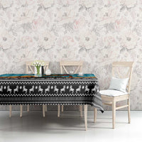Afghanistan Christmas Tablecloth with Santa on Flying Carpet Mosque Camels and Desert Sunset Design - Wonder Print Shop