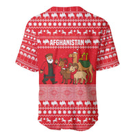 Afghanistan Christmas Baseball Jersey with Santa Camels Sheep Traditional Pattern and Festive Design - Wonder Print Shop
