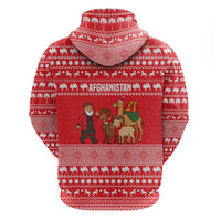 Afghanistan Christmas Hoodie with Santa Camels Sheep Traditional Pattern and Festive Design - Wonder Print Shop