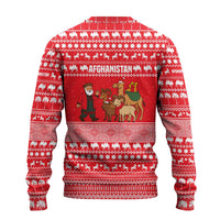 Afghanistan Christmas Ugly Christmas Sweater with Santa Camels Sheep Traditional Pattern and Festive Design - Wonder Print Shop