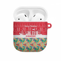 Singapore Christmas AirPods Case with Skyline Batik Patterns Landmark Silhouettes and Festive Design - Wonder Print Shop