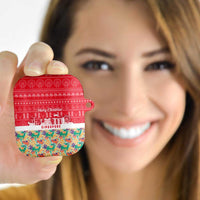 Singapore Christmas AirPods Case with Skyline Batik Patterns Landmark Silhouettes and Festive Design - Wonder Print Shop