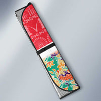 Singapore Christmas Auto Sun Shade with Skyline Batik Patterns Landmark Silhouettes and Festive Design - Wonder Print Shop