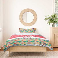 Singapore Christmas Bedding Set with Skyline Batik Patterns Landmark Silhouettes and Festive Design - Wonder Print Shop