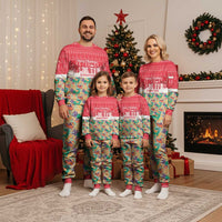 Singapore Christmas Pajama Set with Skyline Batik Patterns Landmark Silhouettes and Festive Design - Wonder Print Shop