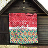 Singapore Christmas Quilt with Skyline Batik Patterns Landmark Silhouettes and Festive Design - Wonder Print Shop